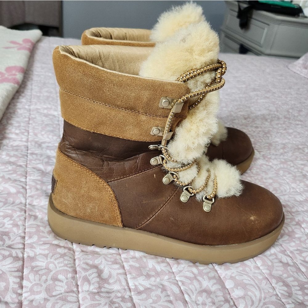 Ugg Viki Waterproof Boot Brown Suede Leather